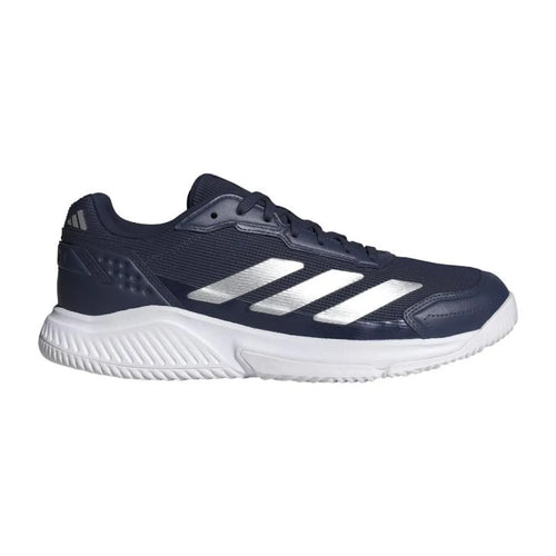 Chaussures padel Adidas Courtquick Padel bleu blanc — vue de face