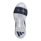 Chaussures padel Adidas Crazyquick Boost Padel blanc bleu — vue de profil