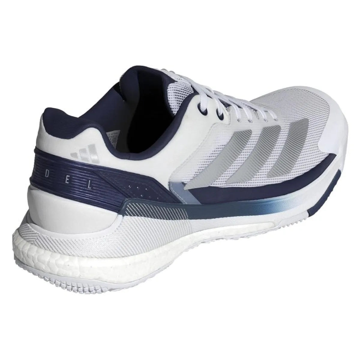 Chaussures padel Adidas Crazyquick Boost Padel blanc bleu — vue détail 1