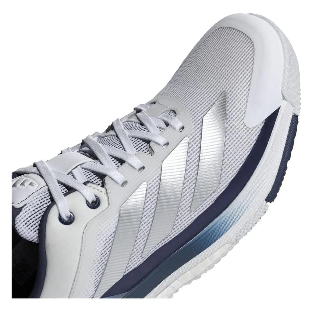 Chaussures padel Adidas Crazyquick Boost Padel blanc bleu — vue détail 2