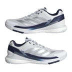 Chaussures padel Adidas Crazyquick Boost Padel blanc bleu — vue de dos