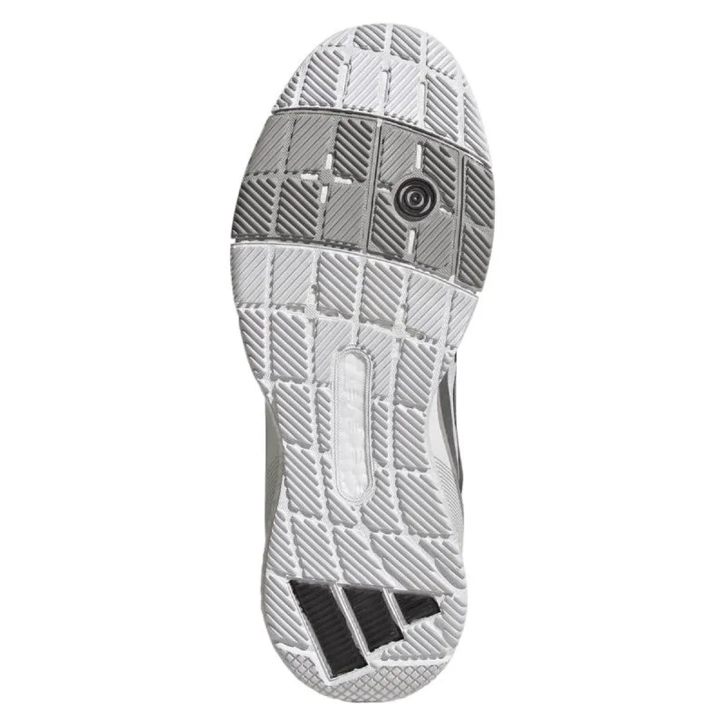 Chaussures padel Adidas Crazyquick Boost Padel blanc noir argent — vue de profil