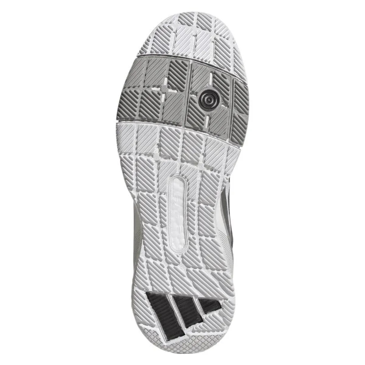 Chaussures padel Adidas Crazyquick Boost Padel blanc noir argent — vue de profil
