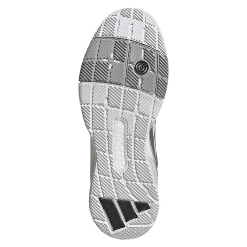 Chaussures padel Adidas Crazyquick Boost Padel blanc noir argent — vue de profil