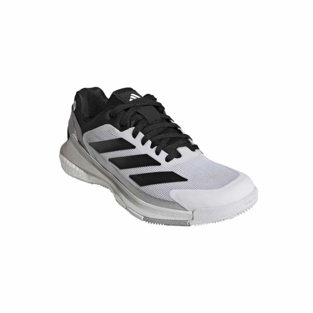 Chaussures padel Adidas Crazyquick Boost Padel blanc noir argent — vue détail 1
