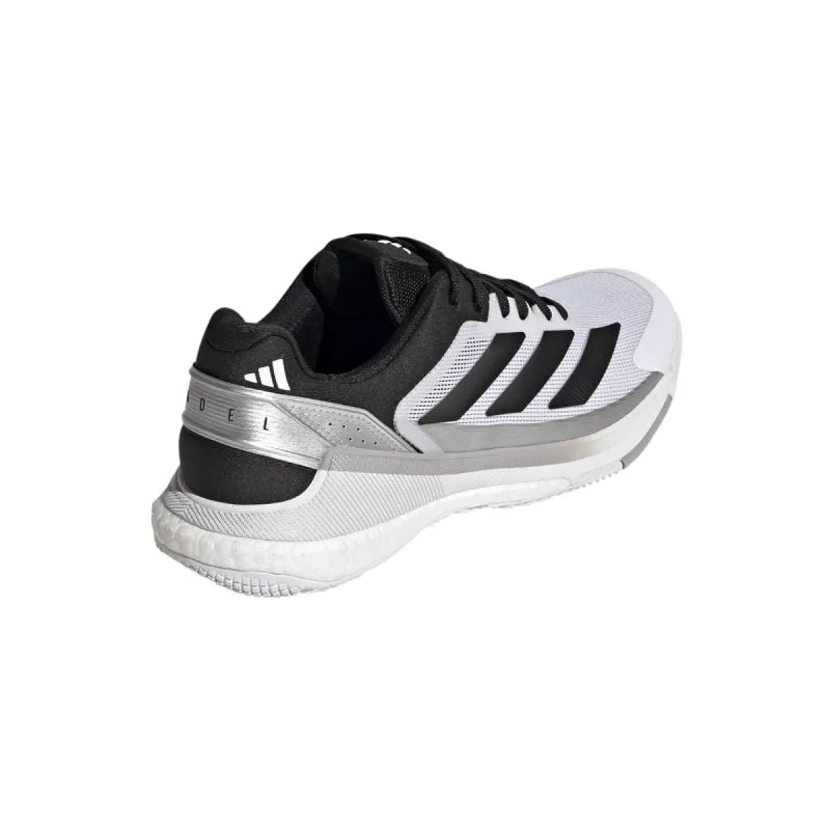 Chaussures padel Adidas Crazyquick Boost Padel blanc noir argent — vue détail 2