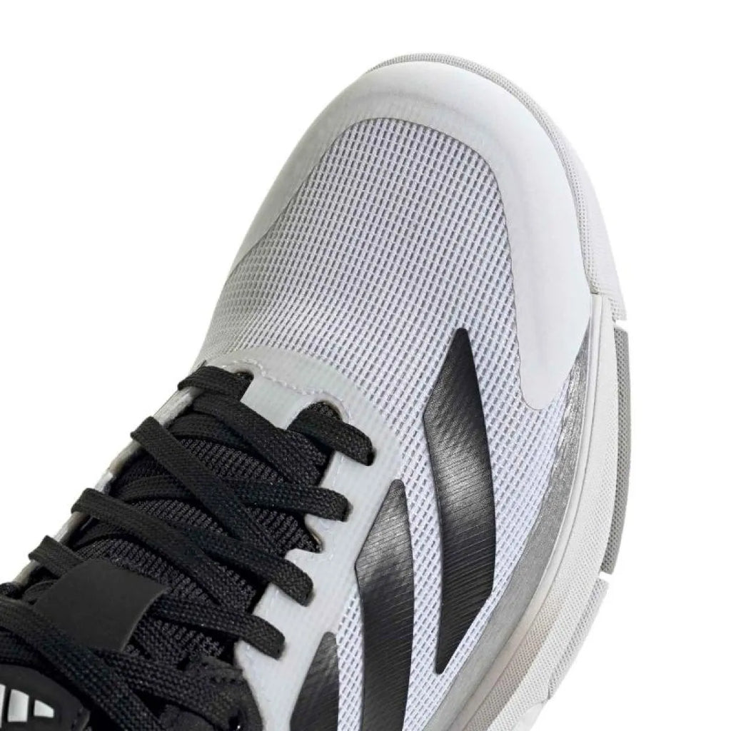 Chaussures padel Adidas Crazyquick Boost Padel blanc noir argent — vue de dos