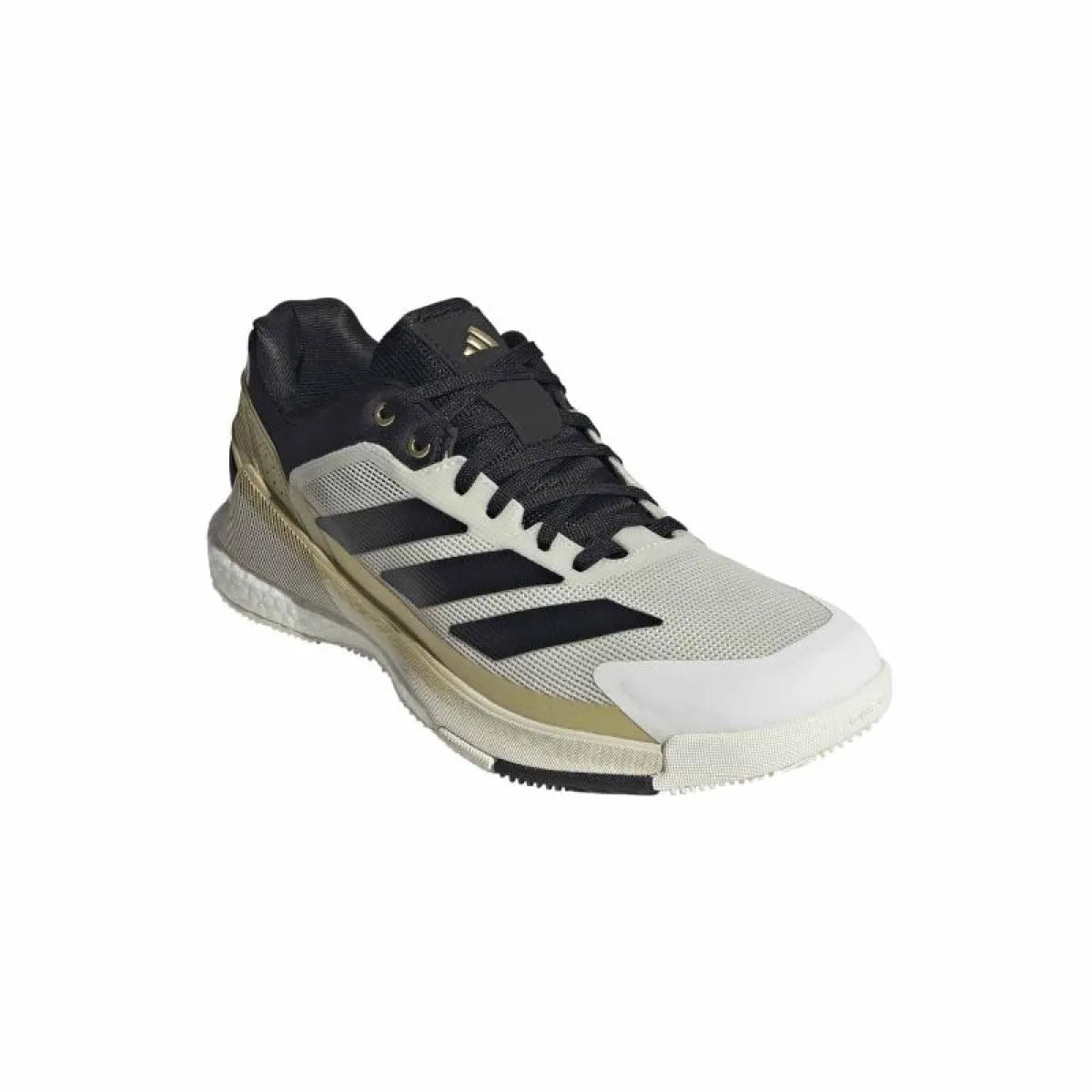 Chaussures padel Adidas Crazyquick Boost Padel blanc noir doré — vue détail 1