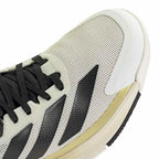 Chaussures padel Adidas Crazyquick Boost Padel blanc noir doré — vue de dos