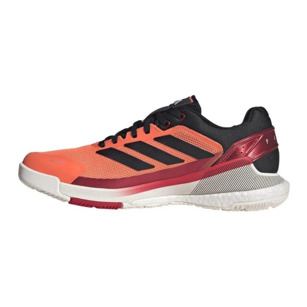 Chaussures padel Adidas Crazyquick Boost Padel orange — vue de profil 2
