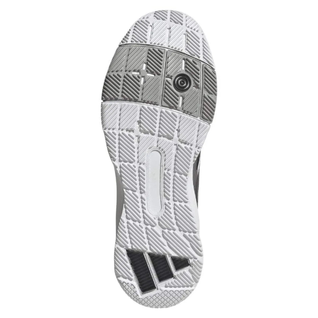 Chaussures padel Adidas Crazyquick LS Padel blanc argent — vue de profil