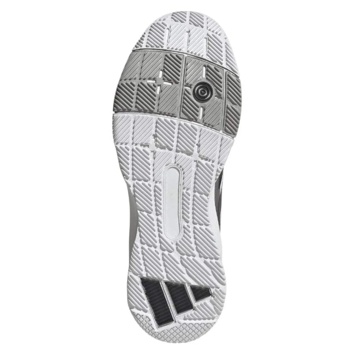 Chaussures padel Adidas Crazyquick LS Padel blanc argent — vue de profil