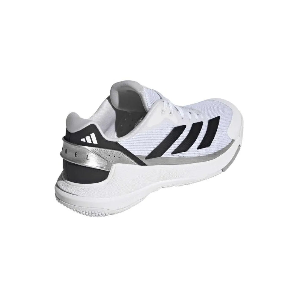 Chaussures padel Adidas Crazyquick LS Padel blanc argent — vue détail 2