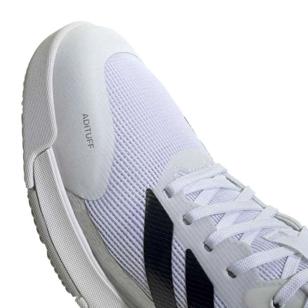 Chaussures padel Adidas Crazyquick LS Padel blanc argent — vue de dos