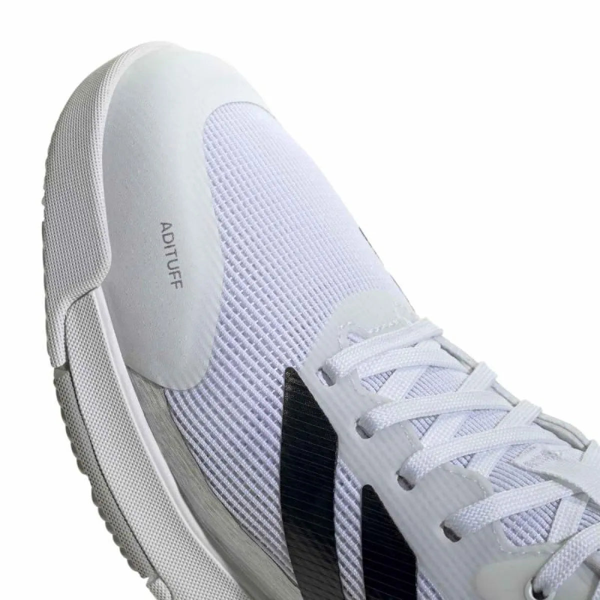 Chaussures padel Adidas Crazyquick LS Padel blanc argent — vue de dos