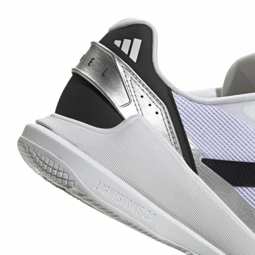 Chaussures padel Adidas Crazyquick LS Padel blanc argent — vue de dessus