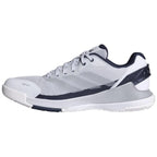 Chaussures padel Adidas Crazyquick LS Padel blanc bleu gris — vue de profil 2