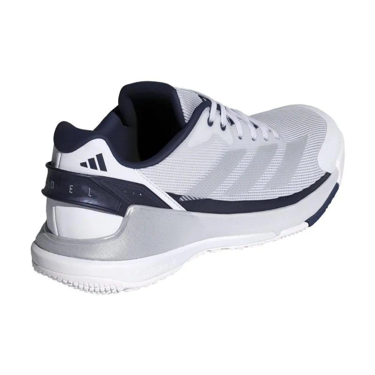 Chaussures padel Adidas Crazyquick LS Padel blanc bleu gris — vue détail 2