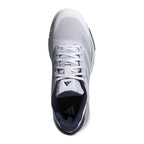 Chaussures padel Adidas Crazyquick LS Padel blanc bleu gris — vue en perspective