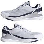Chaussures padel Adidas Crazyquick LS Padel blanc bleu gris — vue de dos