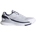 Chaussures padel Adidas Crazyquick LS Padel blanc bleu gris — vue de face