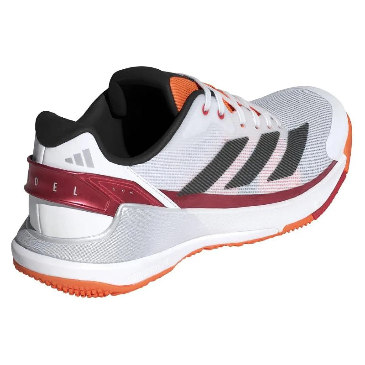 Chaussures padel Adidas Crazyquick LS Padel blanc rouge orange — vue détail 2