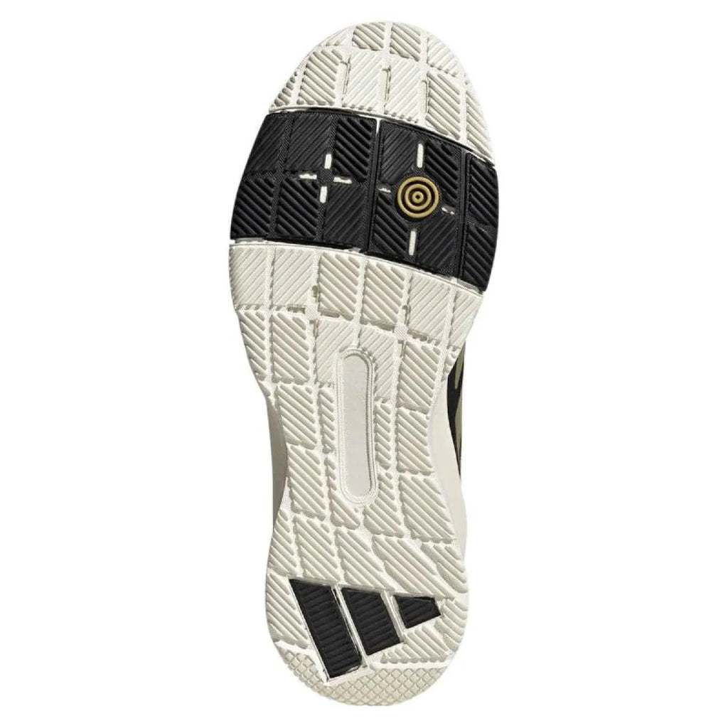 Chaussures padel Adidas Crazyquick LS Padel noir doré — vue de profil