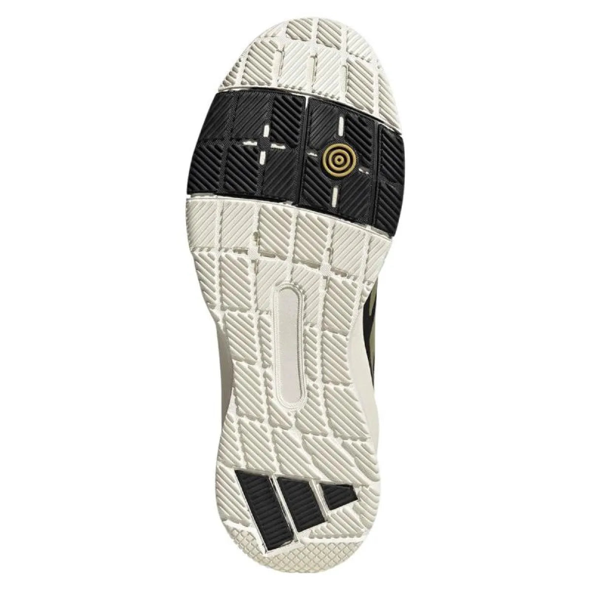 Chaussures padel Adidas Crazyquick LS Padel noir doré — vue de profil
