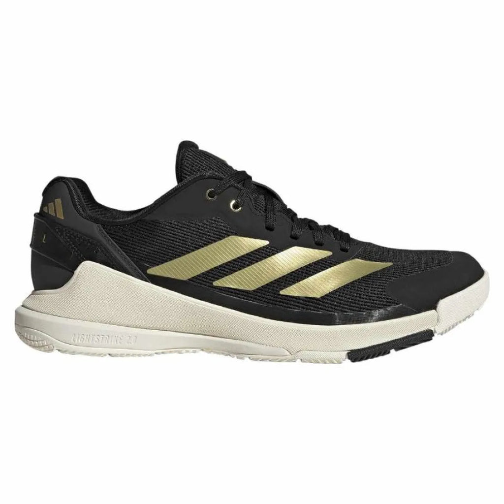 Chaussures padel Adidas Crazyquick LS Padel noir doré — vue de face