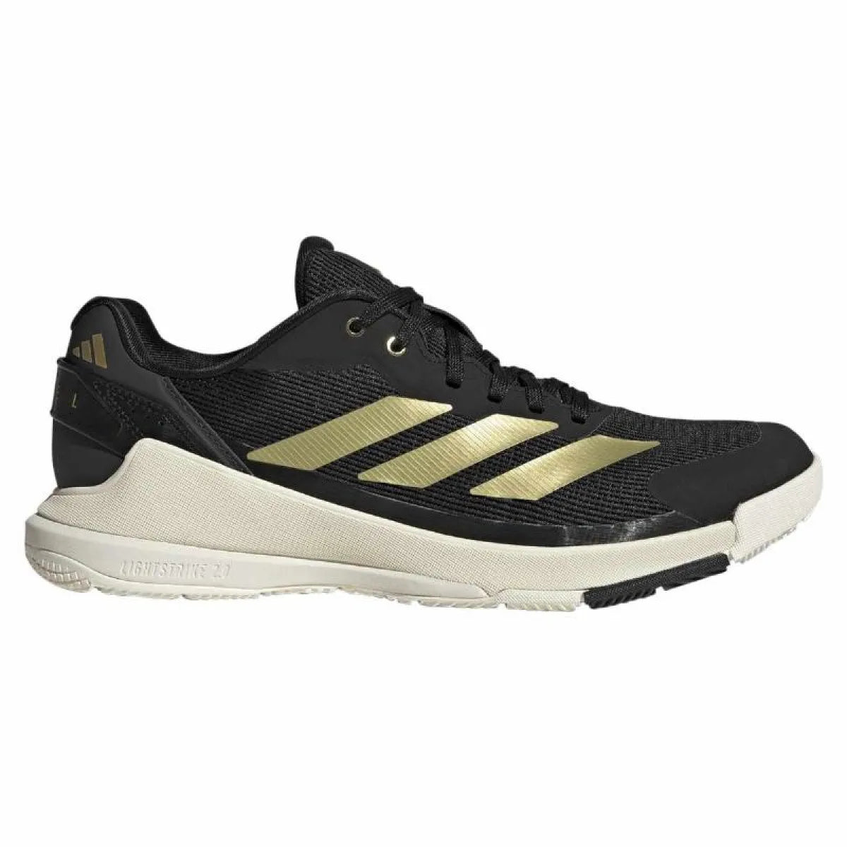 Chaussures padel Adidas Crazyquick LS Padel noir doré — vue de face