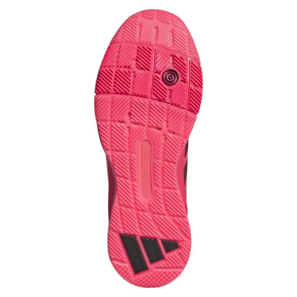 Chaussures padel Adidas Crazyquick LS Padel rouge noir — vue de profil