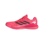 Chaussures padel Adidas Crazyquick LS Padel rouge noir — vue de profil 2