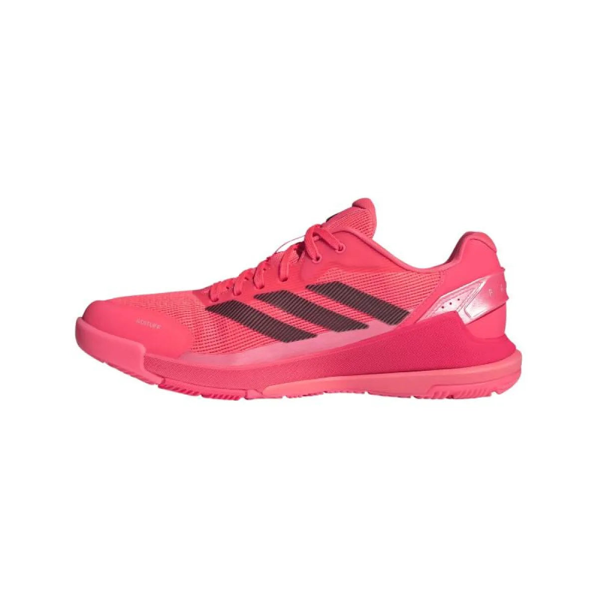 Chaussures padel Adidas Crazyquick LS Padel rouge noir — vue de profil 2