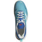 Chaussures padel Adidas Defiant Speed Aqua bleu Royal — vue en perspective