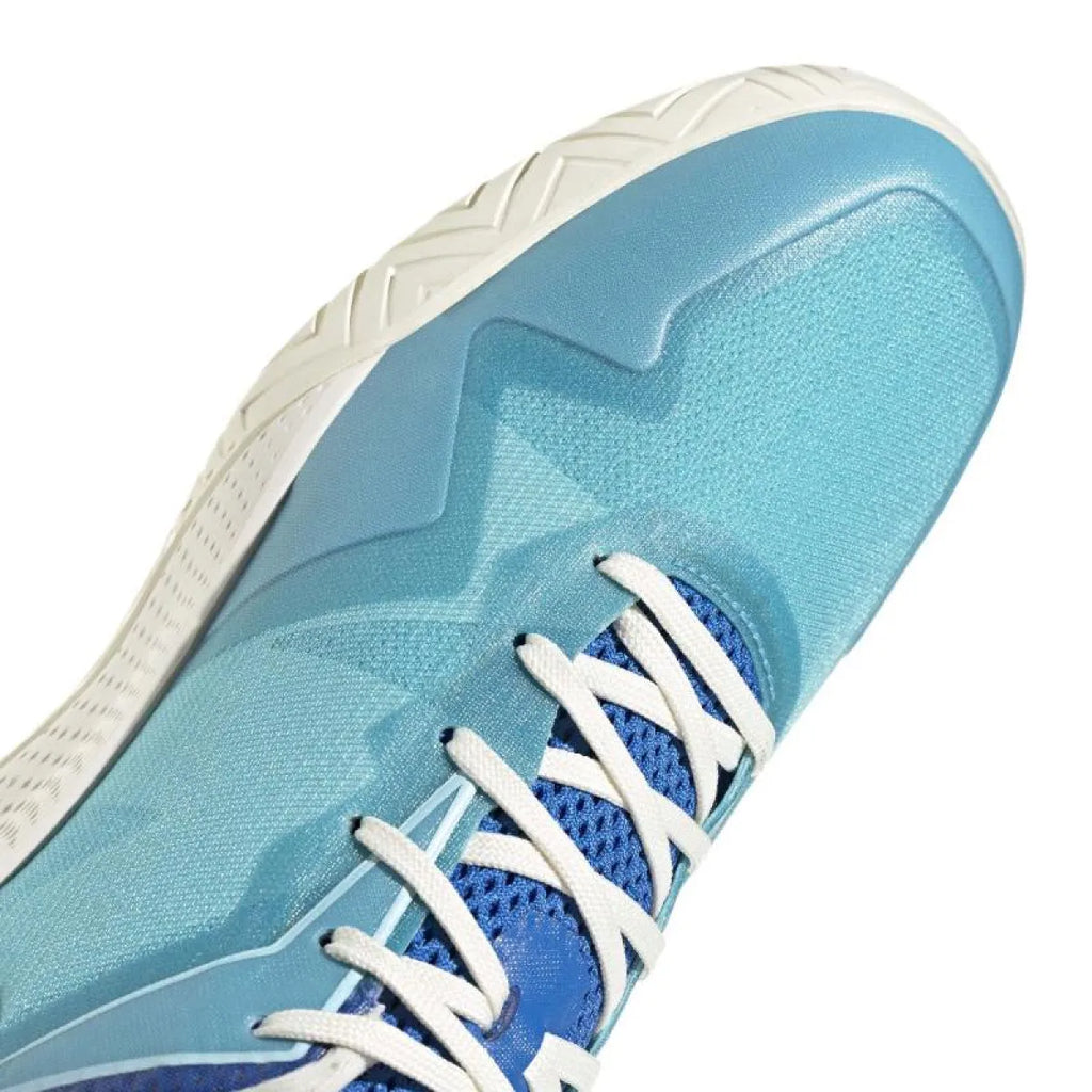 Chaussures padel Adidas Defiant Speed Aqua bleu Royal — vue angle