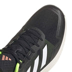 Chaussures padel Adidas Defiant Speed noir blanc Fluor — vue de dessus