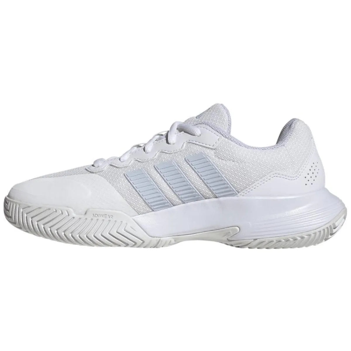 Chaussures padel Adidas GameCourt 2 blanc bleu bleu ciel Mujer — vue de profil 2