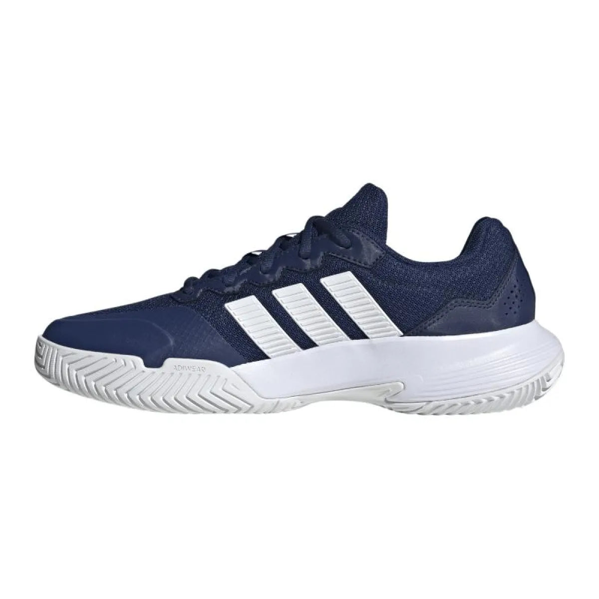 Chaussures padel Adidas GameCourt 2 bleu Oscuro blanc — vue de profil 2