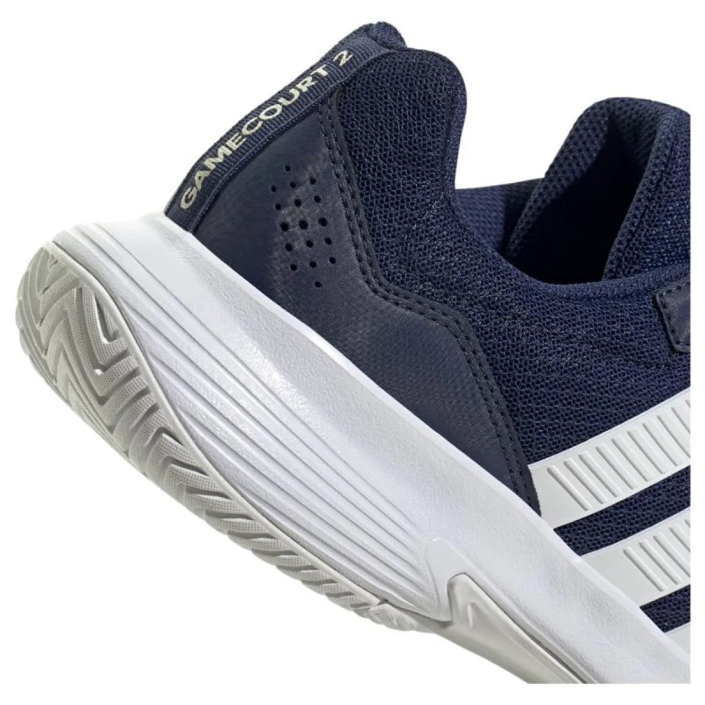 Chaussures padel Adidas GameCourt 2 bleu Oscuro blanc — vue de dos