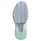 Chaussures padel femme Adidas GameCourt 3 blanc argent — vue de profil