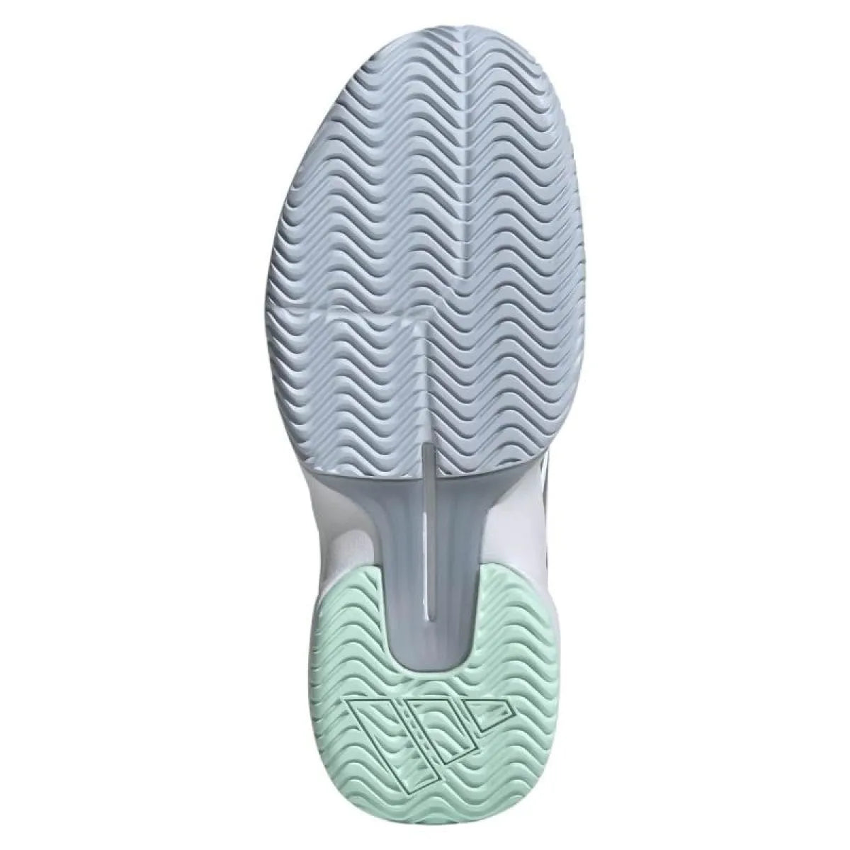 Chaussures padel femme Adidas GameCourt 3 blanc argent — vue de profil