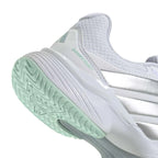 Chaussures padel femme Adidas GameCourt 3 blanc argent — vue détail 2