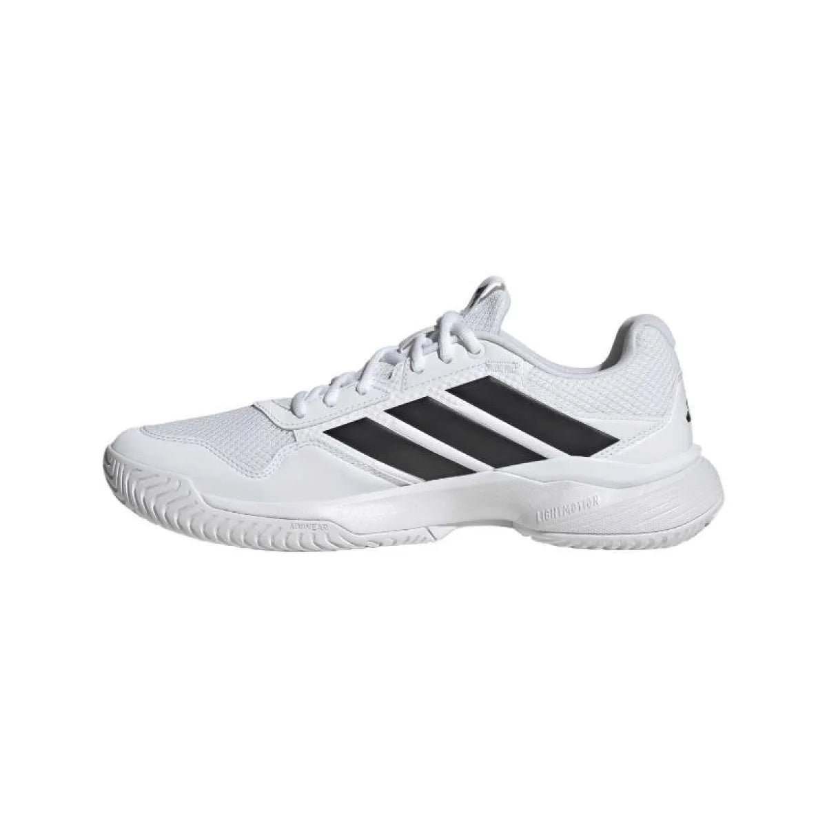 Chaussures padel Adidas GameCourt 3 blanc noir — vue de profil 2