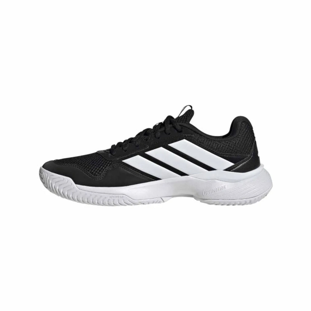 Chaussures padel Adidas GameCourt 3 noir blanc — vue de profil 2