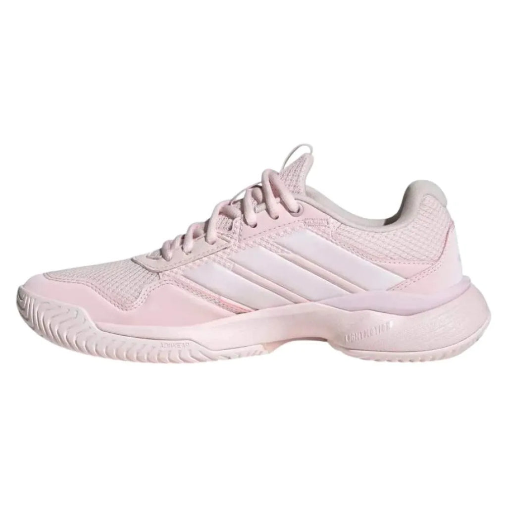 Chaussures padel femme Adidas GameCourt 3 rose — vue de profil 2