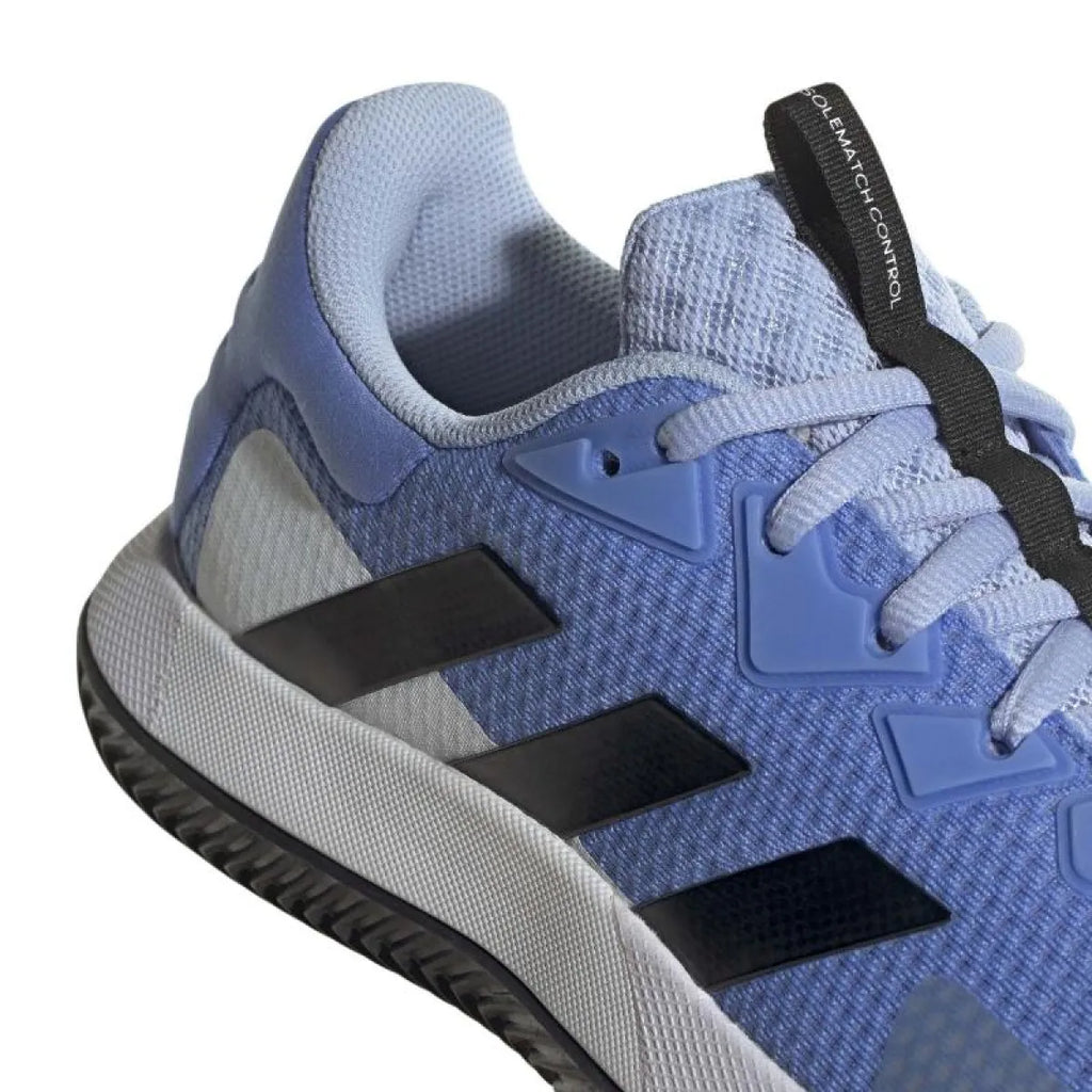 Chaussures padel Adidas SoleMatch Control bleu noir — vue de dos