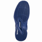 Chaussures padel Babolat Jet Premura 2 bleu Oscuro vert Flash Junior — vue de profil