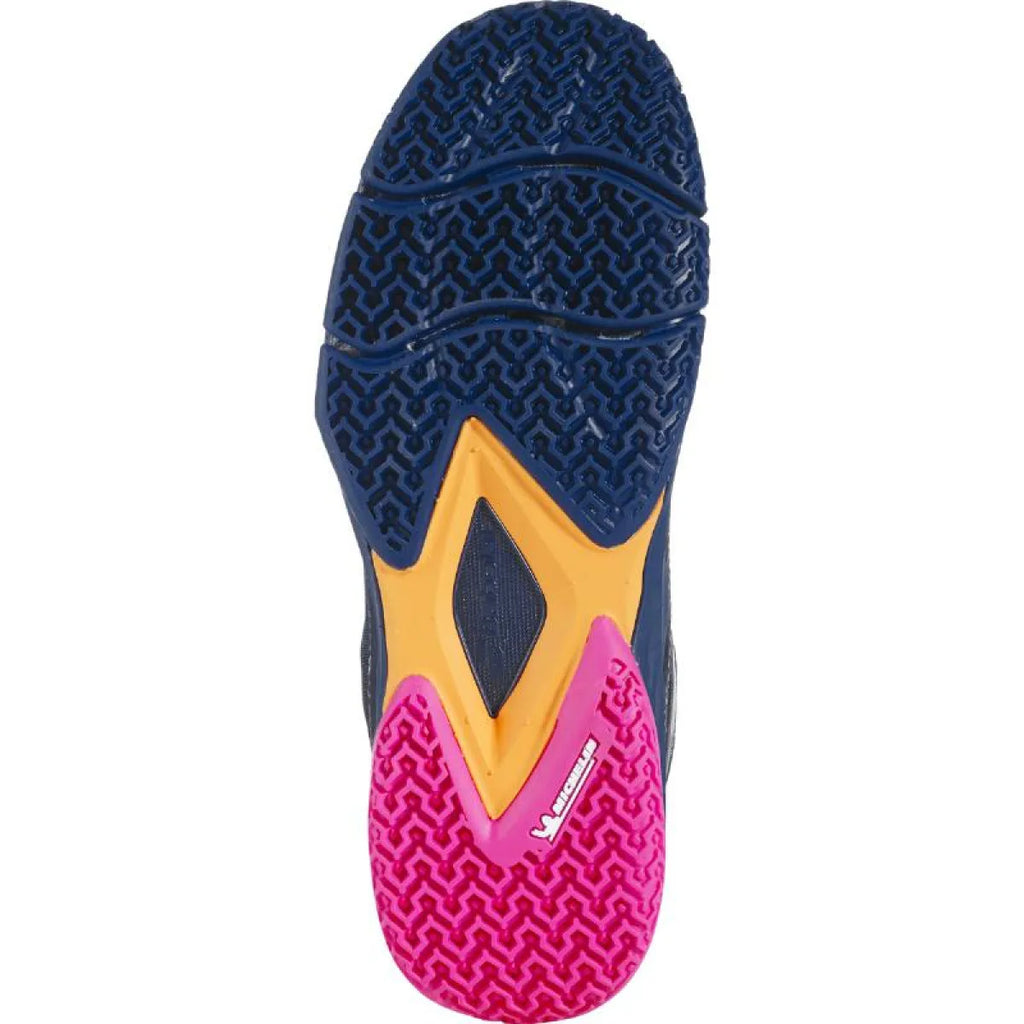 Chaussures padel Babolat Jet Ritma bleu Marino fuchsia Mujer — vue de profil