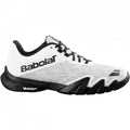 Chaussures padel Babolat Jet Viva blanc noir — vue de face