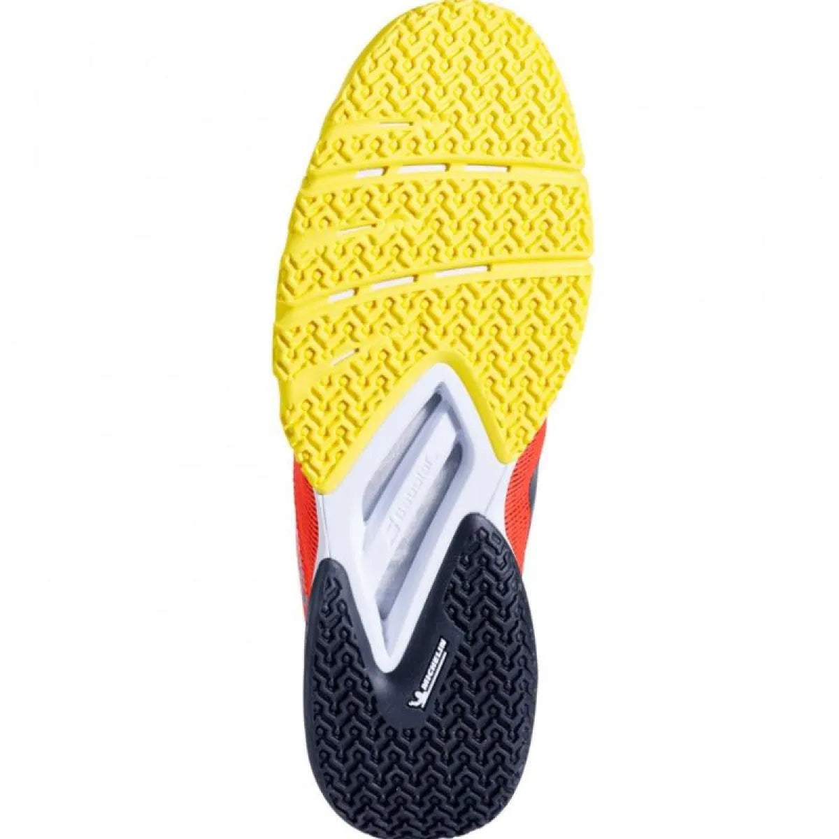 Chaussures padel Babolat Jet Viva rouge Poppy — vue de profil